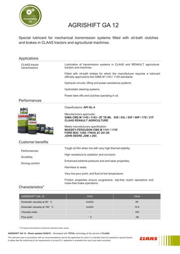 Total tds claas agrishift ga12 EN
