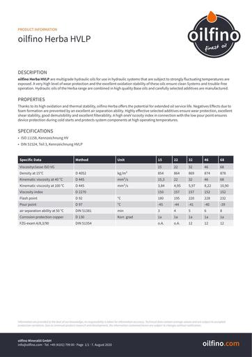 TDB EN Oilfino Herba HVLP 22