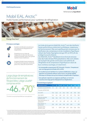 Mobil eal arctic refrigeration