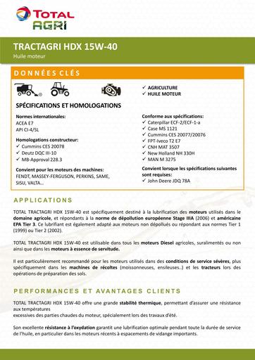 TDS TOTAL TRACTAGRI HDX 15W 40 JI0 202012 FR