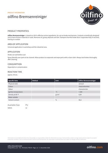 TDB EN Oilfino Nettoyant Freins