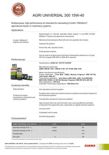 Totalenergies claas agriuniversal 300 15w 40 en