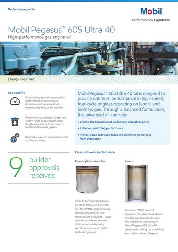 Mobil Pegasus 605 Ultra 40 Mobil Industrial Lubricants EN